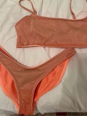 triangl swimwear Coral Shimmer Bikini Bottoms